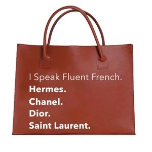 Designer oversized tote bag